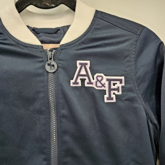 Abercrombie kids unicorn satin rainbow trim jacket girls size 11/12 - Picture 4 of 9